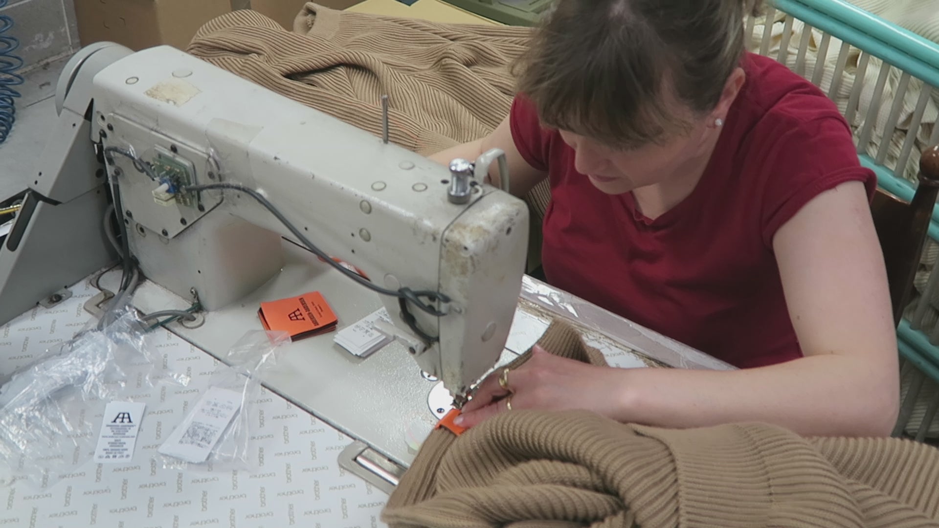 Sewing in the labels